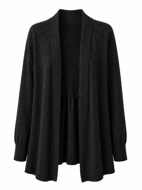APT. 9 | Black Sparkly Shimmer Knit Open Front Cardigan Sweater | Women’s Size:M